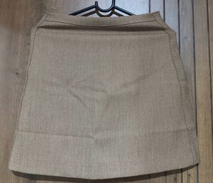 Tan Color Short Skirt