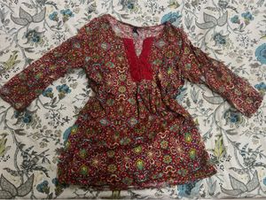 Boho Print Kurta Top