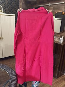 Stylish Pink Button-Down Dress