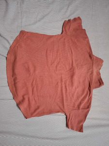 Cute Heart Graphic Mock Neck Top
