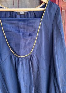 ASOS Royal blue Dress with Gold Trim