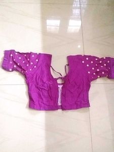 Purple Polka Dot Blouse32 Size
