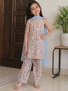 Ethnic Print Kurta Set with Dupatta size available