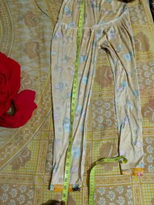 Yellow Floral Print Palazzo Pants 3 set