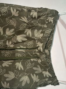 Ellie B Olive Green Leaf Print Pants – Size 12
