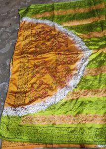 Vibrant Silk Saree with Elegant Embroidery