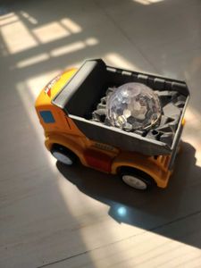 Yellow Toy Truck with Lights