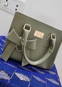 Chic Olive Green Bow Handbag