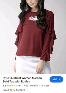 Ruffled Sleaves Top