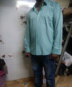 Men's Light Blue Collared Shirt