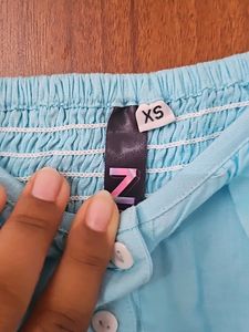 Blue Crop Top For Women
