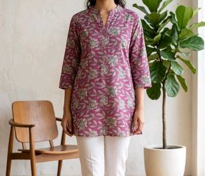 Elegant Printed Cotton Kurta