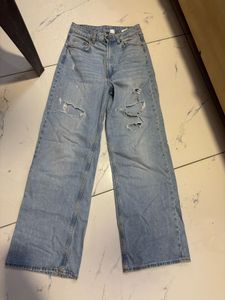 divided by H&amp;M Light Wash Distressed Jeans