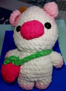 ✨🍓 Cute Handmade Crochet Strawberry Cow Plushie ✨