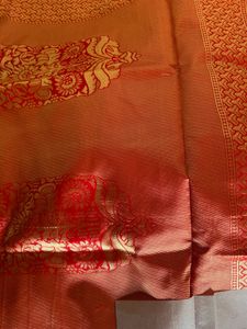 Red Kanjivaram Saree Attach Blouse