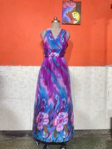 Vibrant Floral Maxi Dress