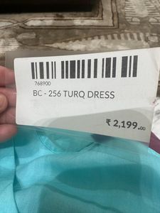last price Beautiful Blue Kurta with Floral Embroi