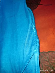 Teal Kurta Set with Floral Dupatta