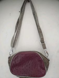 Stylish Blue &amp; Brown Crossbody Bag