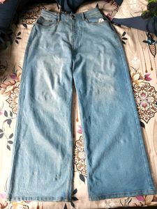 Vintage Light Wash Wide Leg Jeans
