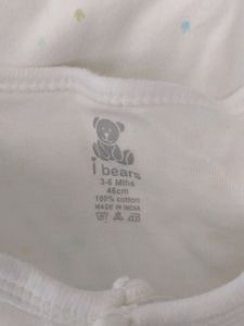 White With Cartoon Print Romper Dresses (Baby's)