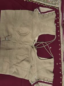 Maroon Embroidered Saree
