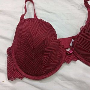 Elegant 🪔Red Lace Trim Bra