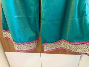 navratri green sharara plazzo