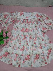 Elegant Floral Print Kurta