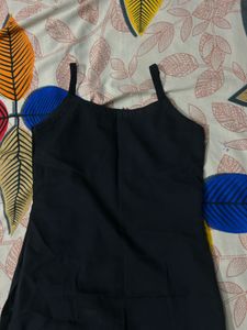 Black Spaghetti Strap kurti