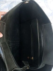 Chic Black Faux Leather Shoulder Bag