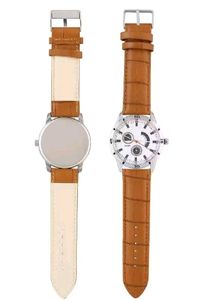 Stylish Brown Leather Strap Watch