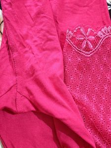 Vibrant Pink Lace Leggings🩷🩷