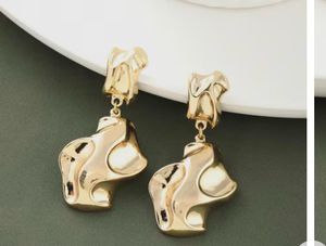 Chic Abstract Gold Drop Earrings