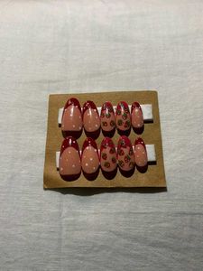 Cute Strawberry Press-On Nails