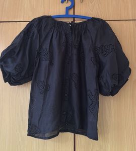 Chikankari Black Top