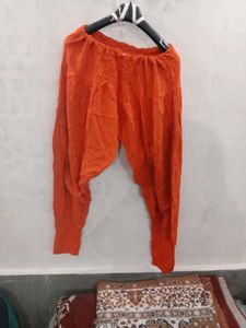 Vibrant Plaid Shirt &amp; Orange Pants Set