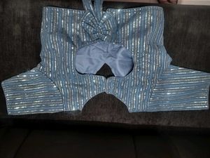 Grey Sequin Embellished Blouse