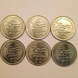 75 th Year Of Independence Two Rupee coins set