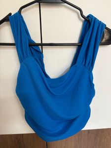 Vibrant Blue Draped Top