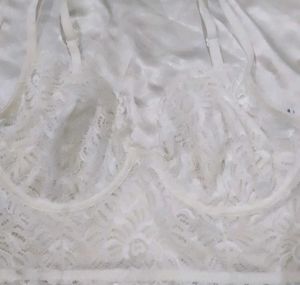 xhilaration  White Lace Bra