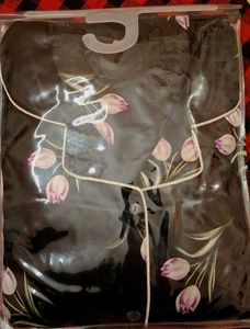 Satin Floral Print Nightsuit