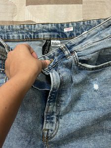 Acid Wash Ripped Denim Jeans