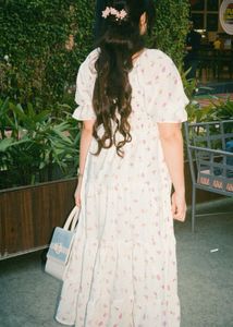 White Floral Tiered Maxi Dress