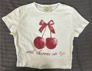 Cherry Print Cropped Tee🍒