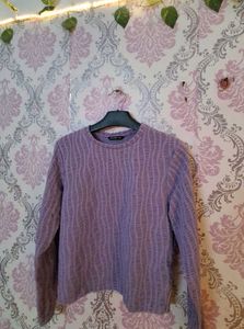 Lavender Textured Long Sleeve Top