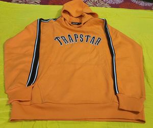 Trapstar Hoodie Orange thack suit for unisex