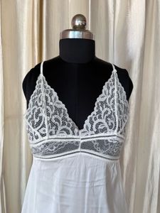 Lace Trimmed White Camisole