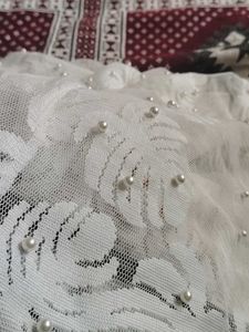 Elegant White Lace Capelet