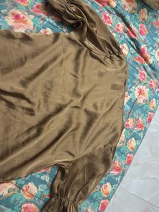Stylish Brown Button-Up Blouse
